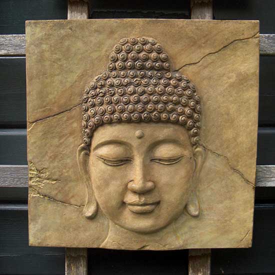 Buddha Head Plaque (medium)