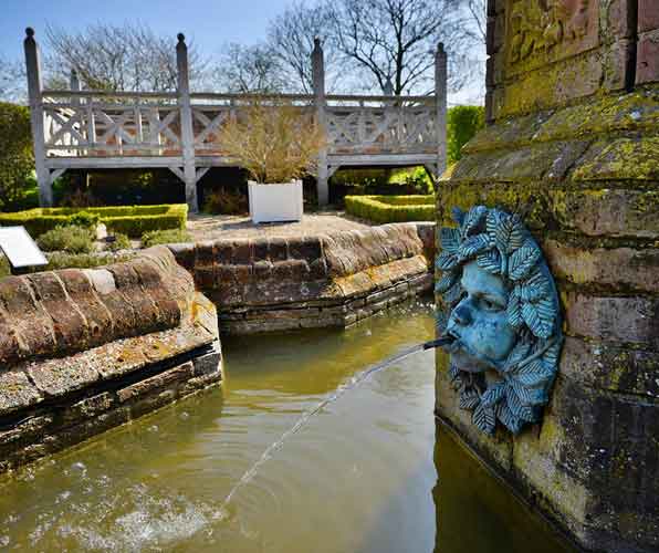 Green Man fountain at Cressing Temple
