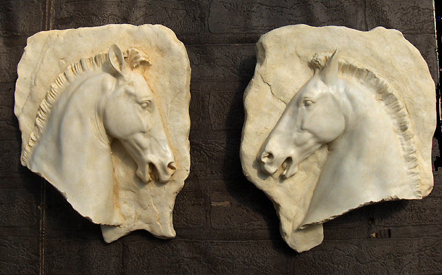 Parthenon Horse Head Plaques (set of 2)
